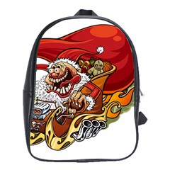 Funny Santa Claus Christmas School Bag (xl) by Grandong