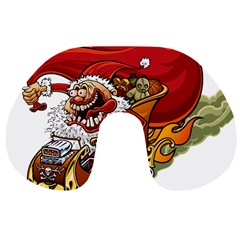 Funny Santa Claus Christmas Travel Neck Pillow by Grandong