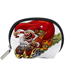 Funny Santa Claus Christmas Accessory Pouch (small) by Grandong