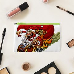 Funny Santa Claus Christmas Cosmetic Bag (xs) by Grandong