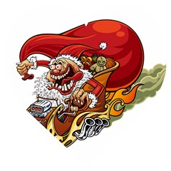 Funny Santa Claus Christmas Wooden Puzzle Heart by Grandong