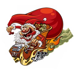 Funny Santa Claus Christmas Wooden Puzzle Hexagon by Grandong