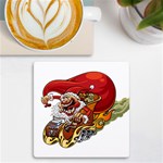 Funny Santa Claus Christmas UV Print Square Tile Coaster  Front