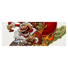 Funny Santa Claus Christmas Banner And Sign 8  X 3  by Grandong