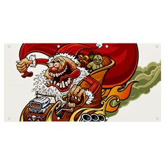 Funny Santa Claus Christmas Banner And Sign 8  X 4  by Grandong