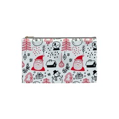 Christmas-themed-seamless-pattern Cosmetic Bag (small) by Grandong