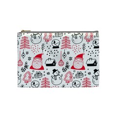 Christmas-themed-seamless-pattern Cosmetic Bag (medium) by Grandong