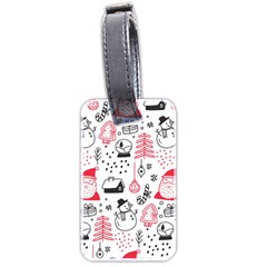 Christmas-themed-seamless-pattern Luggage Tag (two Sides) by Grandong