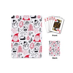 Christmas-themed-seamless-pattern Playing Cards Single Design (mini) by Grandong