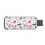 Christmas-themed-seamless-pattern Portable USB Flash (Two Sides) Back