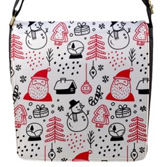 Christmas-themed-seamless-pattern Flap Closure Messenger Bag (s) by Grandong