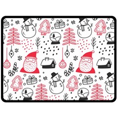 Christmas-themed-seamless-pattern Two Sides Fleece Blanket (large) by Grandong