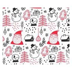 Christmas-themed-seamless-pattern Two Sides Premium Plush Fleece Blanket (small) by Grandong