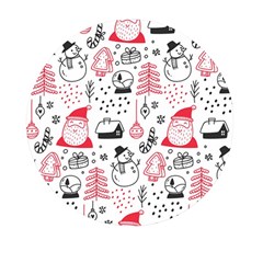 Christmas-themed-seamless-pattern Mini Round Pill Box by Grandong