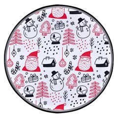 Christmas-themed-seamless-pattern Wireless Fast Charger(black) by Grandong