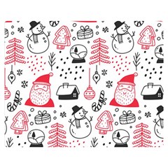 Christmas-themed-seamless-pattern Premium Plush Fleece Blanket (medium) by Grandong