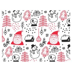 Christmas-themed-seamless-pattern Two Sides Premium Plush Fleece Blanket (extra Small) by Grandong