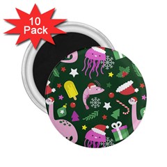 Colorful-funny-christmas-pattern   --- 2 25  Magnets (10 Pack)  by Grandong