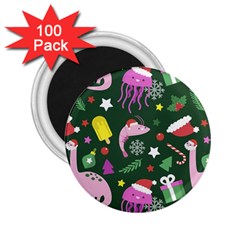 Colorful-funny-christmas-pattern   --- 2 25  Magnets (100 Pack)  by Grandong