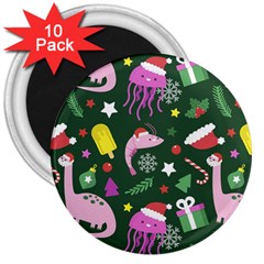 Colorful-funny-christmas-pattern   --- 3  Magnets (10 Pack)  by Grandong