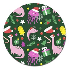 Colorful-funny-christmas-pattern   --- Magnet 5  (round) by Grandong