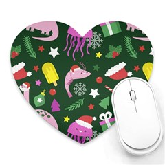 Colorful-funny-christmas-pattern   --- Heart Mousepad by Grandong