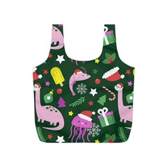 Colorful-funny-christmas-pattern   --- Full Print Recycle Bag (s) by Grandong