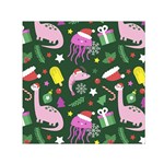 Colorful-funny-christmas-pattern   --- Square Satin Scarf (30  x 30 ) Front