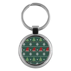 Beautiful-knitted-christmas-pattern -- Key Chain (round) by Grandong