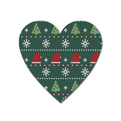 Beautiful-knitted-christmas-pattern -- Heart Magnet by Grandong