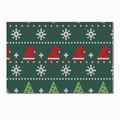 Beautiful-knitted-christmas-pattern -- Postcard 4 x 6  (pkg Of 10) by Grandong