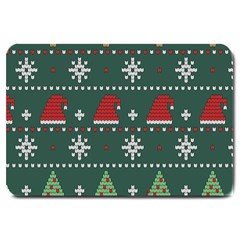 Beautiful-knitted-christmas-pattern -- Large Doormat by Grandong