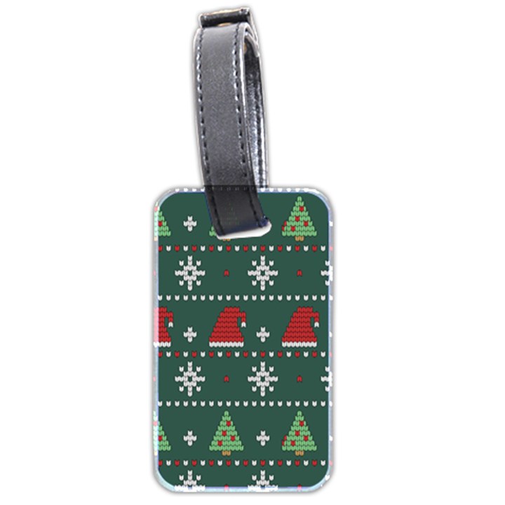 Beautiful-knitted-christmas-pattern -- Luggage Tag (two sides)