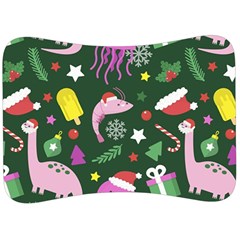 Colorful-funny-christmas-pattern   --- Velour Seat Head Rest Cushion