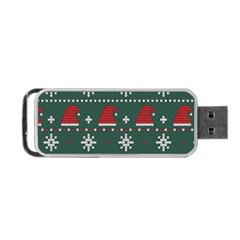 Beautiful-knitted-christmas-pattern -- Portable Usb Flash (one Side) by Grandong