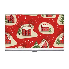 Christmas-new-year-seamless-pattern Business Card Holder by Grandong