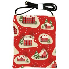 Christmas-new-year-seamless-pattern Shoulder Sling Bag by Grandong