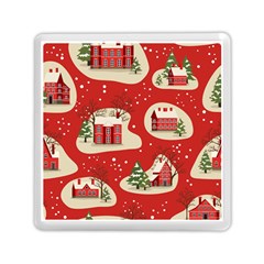 Christmas-new-year-seamless-pattern Memory Card Reader (square) by Grandong