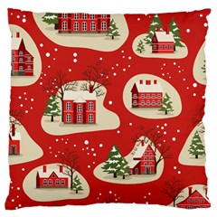 Christmas-new-year-seamless-pattern Large Cushion Case (one Side) by Grandong