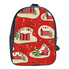 Christmas-new-year-seamless-pattern School Bag (xl) by Grandong