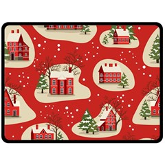 Christmas-new-year-seamless-pattern Two Sides Fleece Blanket (large) by Grandong