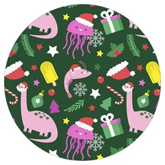 Colorful-funny-christmas-pattern   --- Round Trivet