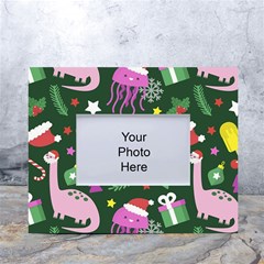 Colorful-funny-christmas-pattern   --- White Tabletop Photo Frame 4 x6  by Grandong