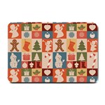 Cute Christmas Seamless Pattern Vector  - Small Doormat 24 x16  Door Mat