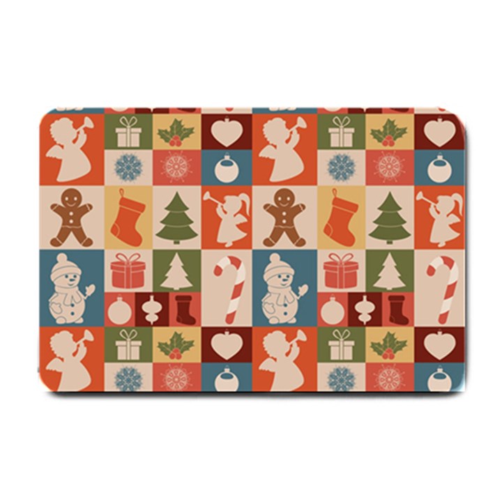 Cute Christmas Seamless Pattern Vector  - Small Doormat