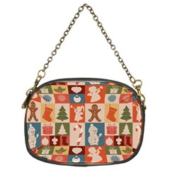 Cute Christmas Seamless Pattern Vector  - Chain Purse (two Sides) by Grandong