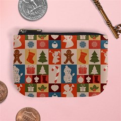 Cute Christmas Seamless Pattern Vector  - Mini Coin Purse by Grandong