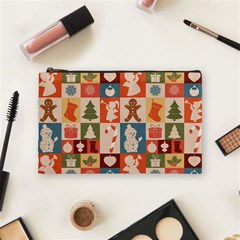 Cute Christmas Seamless Pattern Vector  - Cosmetic Bag (medium) by Grandong