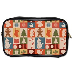 Cute Christmas Seamless Pattern Vector  - Toiletries Bag (one Side) by Grandong