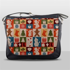 Cute Christmas Seamless Pattern Vector  - Messenger Bag by Grandong